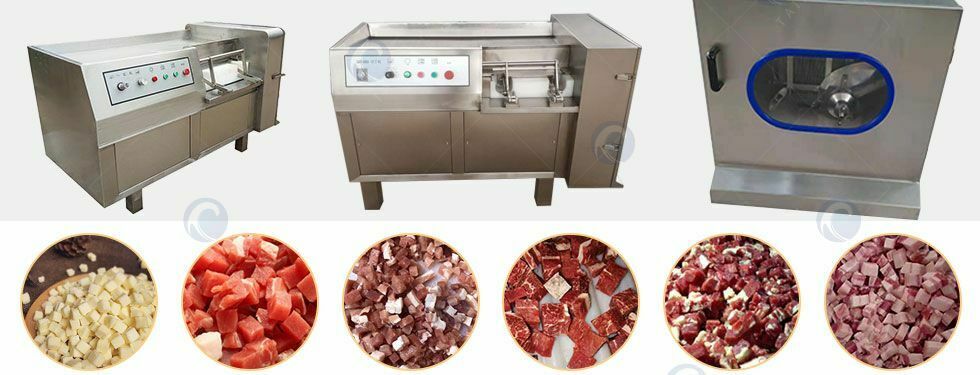 Application of frozen meat dicing machine