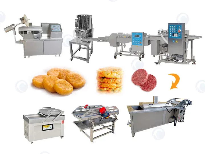 Burger patty production line