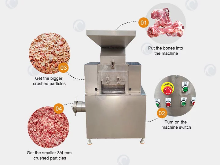 working process of animal bone crusher machine